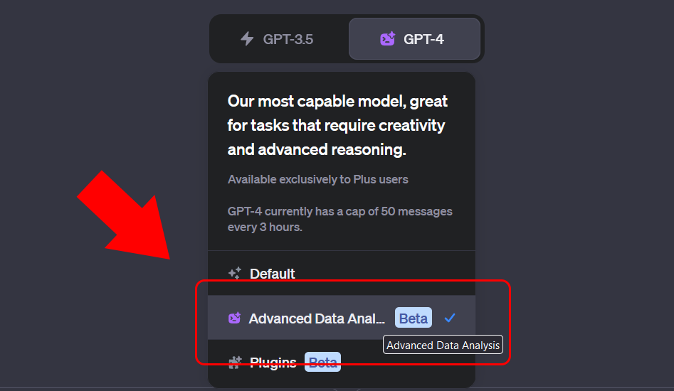 ChatGPT advanced data analysis