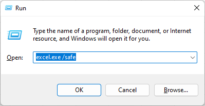 Want to open Excel in Safe Mode?