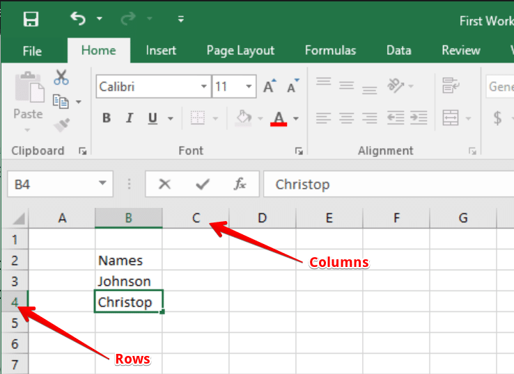 placing data into excel cells