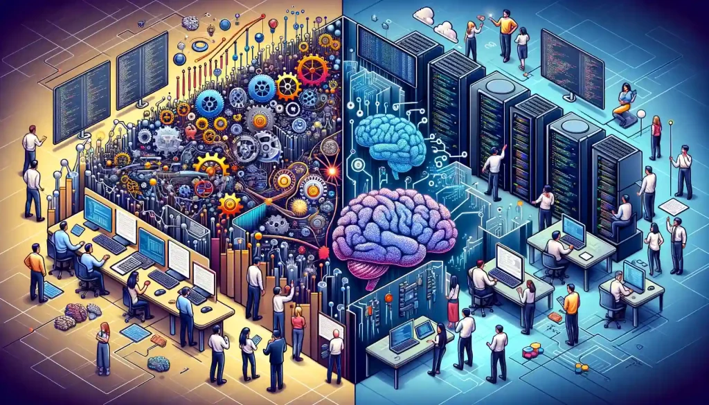 key differences between a machine learning and a software engineering position