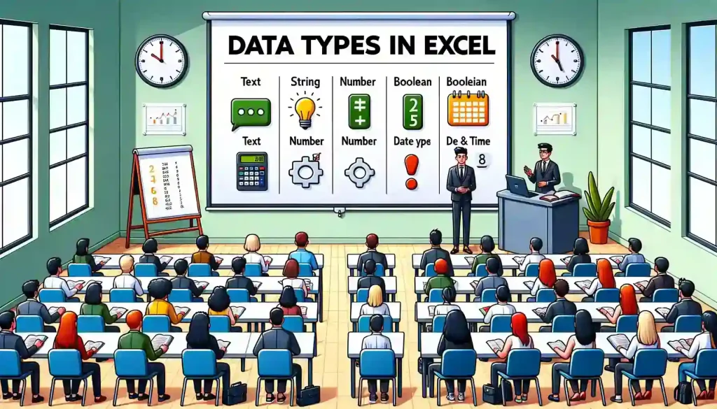 data types in excel