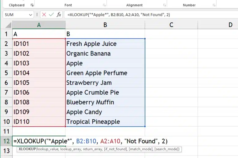 wildcard matching for product names