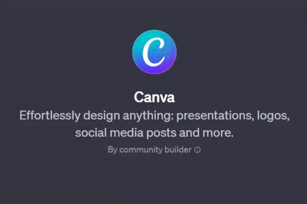 example of the public GPT built by canva