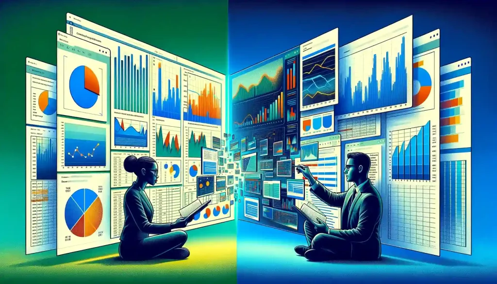 the data analysis capabilities of excel vs google sheets in an illustration with some graphs