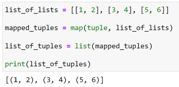Creating a list of tuples using map with tuple function