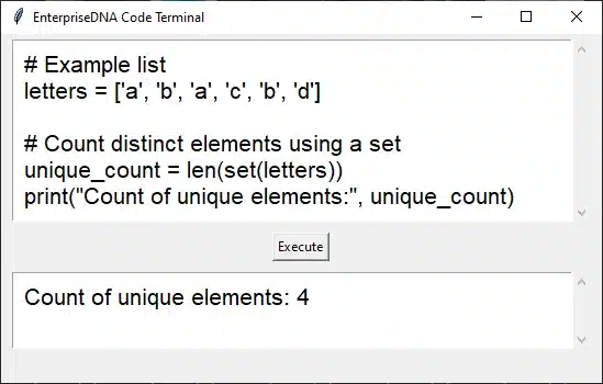 use the set method to find the unique element in a list