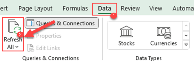 Refresh scraped data from a structured data source