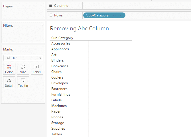 Abc column removed