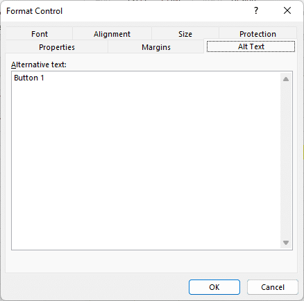 Format Control dialog box