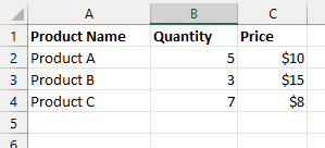 select the cells corresponding cells