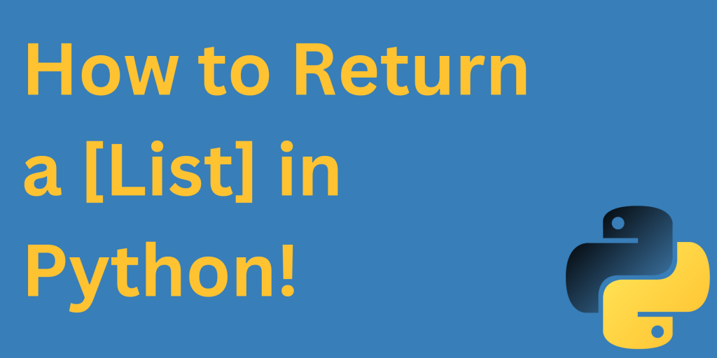 how to return list in python