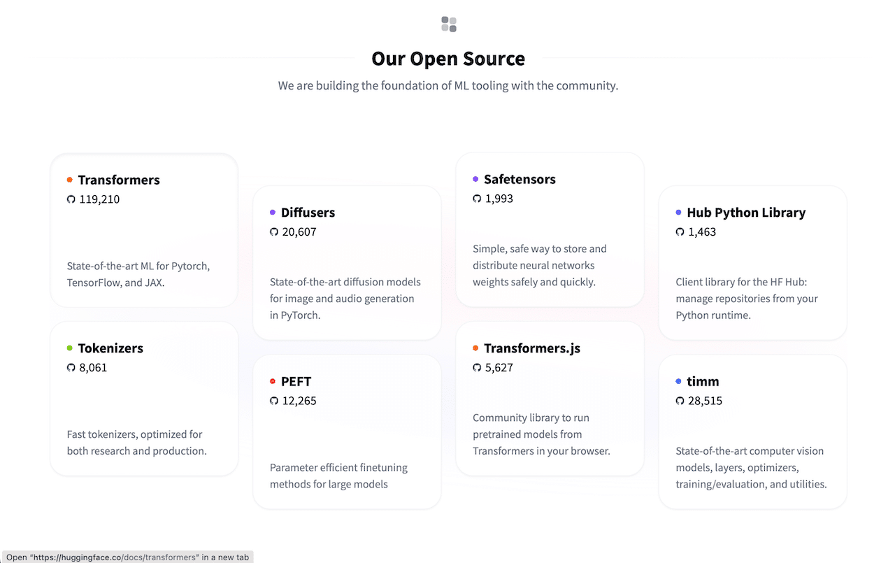 HuggingFace Open source platform