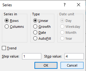 Selecting a range for column numbers