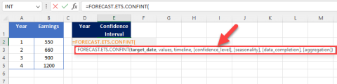 Interpolation formula Excel Template