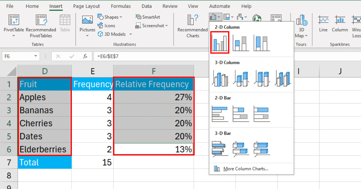 Configuring PivotTable