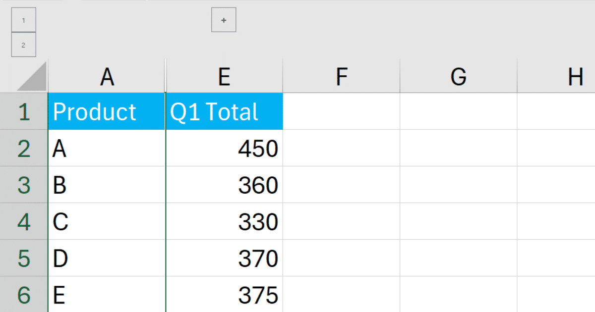 How to Collapse Columns in Excel