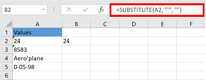 Substitute formulas