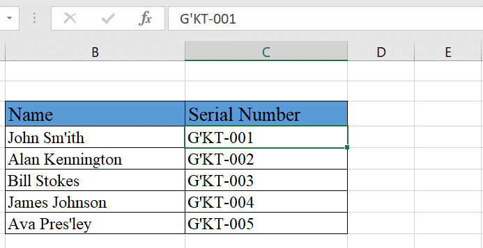 Excel Dataset